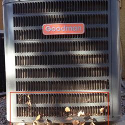 Example of a dirty outdoor ac unit